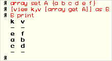  % array set A